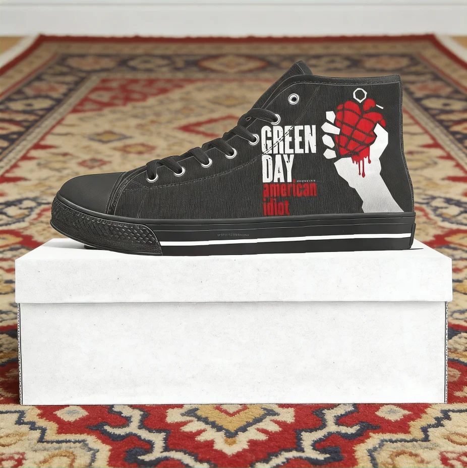 Canvas Sneaker High - Custom Green Day Band High Top