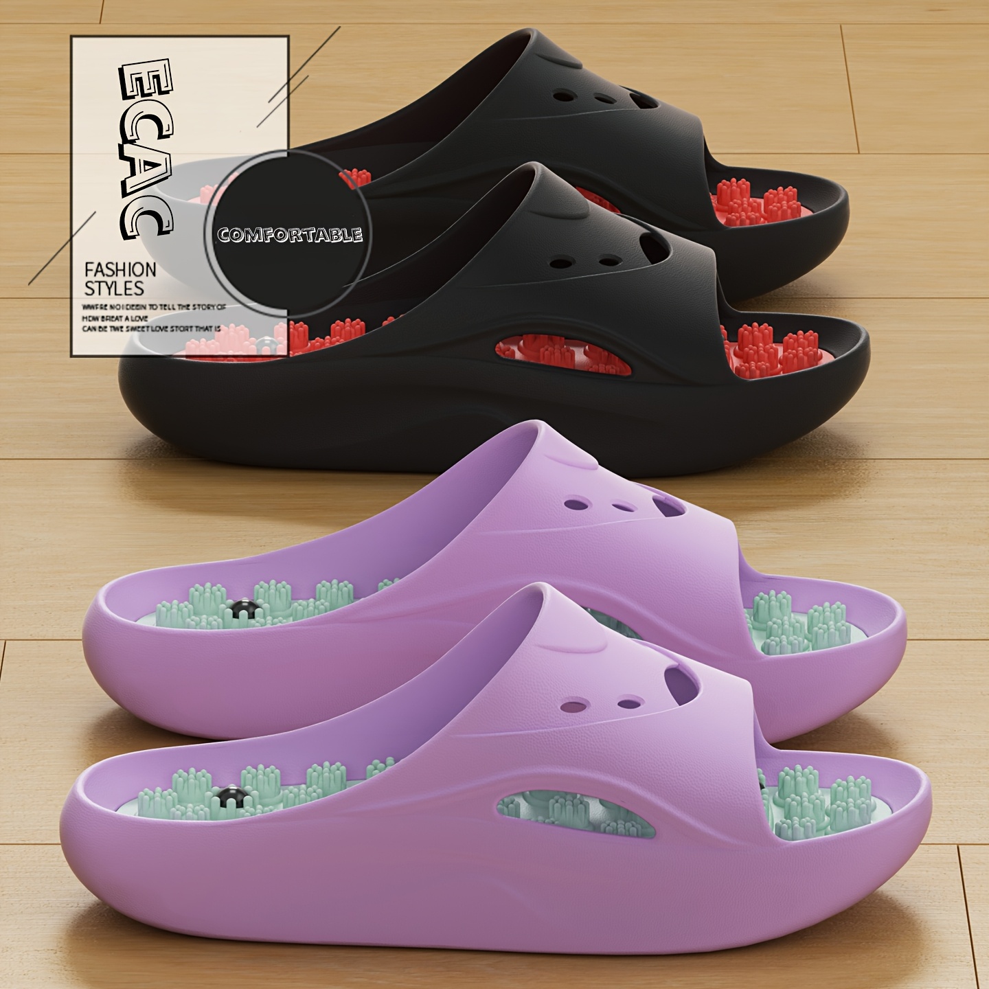 Men'S Shoes To Women'S - Women Men EVA Massage Slippers Thick
