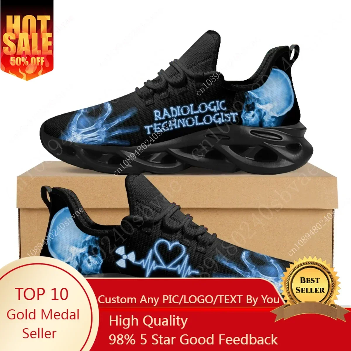 Men Shoes Casual - Radiologic Technologist Sneakers Men Wome Skeleton