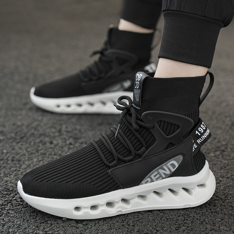 Trendy Men High Top Sock Shoes - Canvas Sneaker High review and price