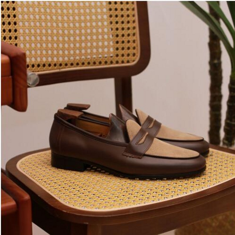 British Style Men Coffee Loafe - Boat Shoe Leather review and price