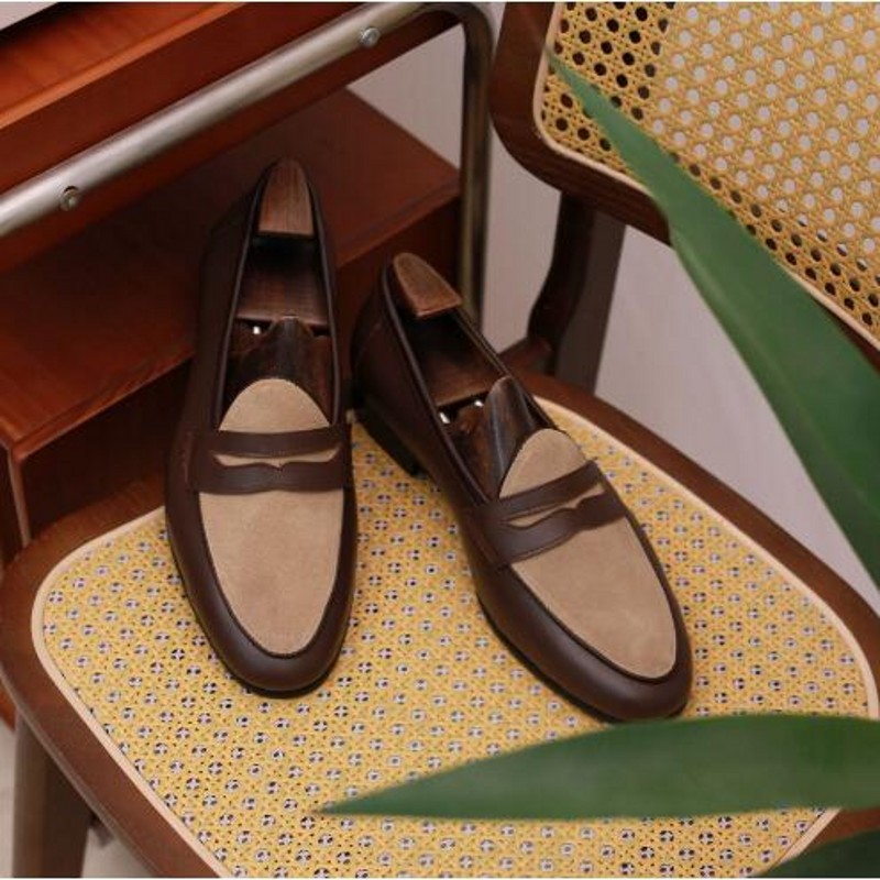 British Style Men Coffee Loafe - Boat Shoe Leather review and price