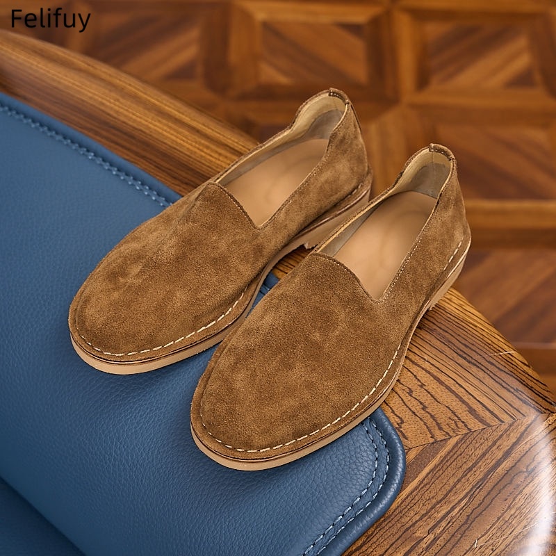 Cow Suede Man Loafers Luxury G - Boat Shoe Leather review and price