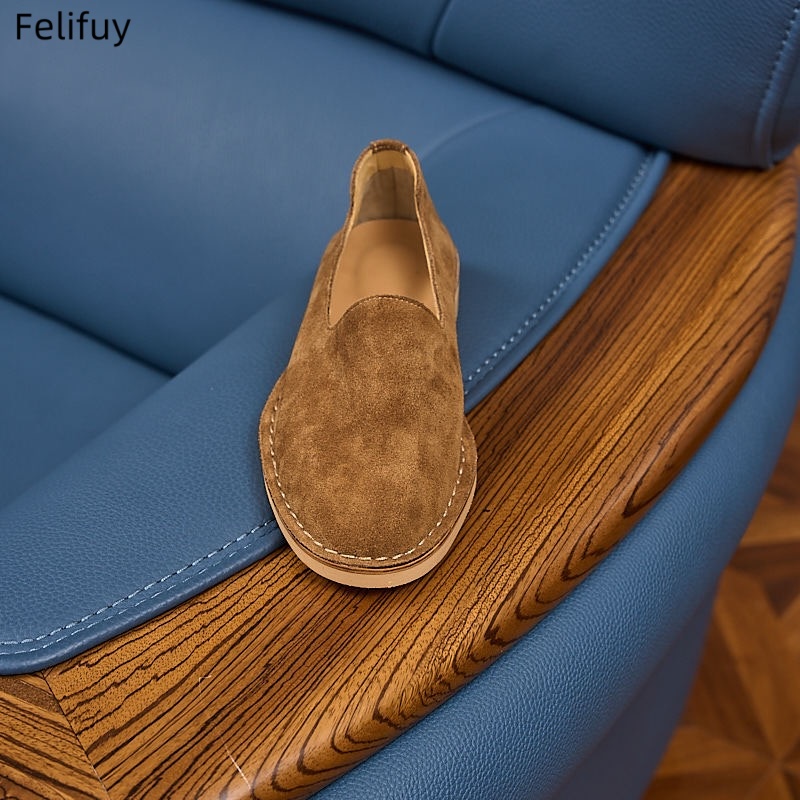 Cow Suede Man Loafers Luxury G - Boat Shoe Leather review and price