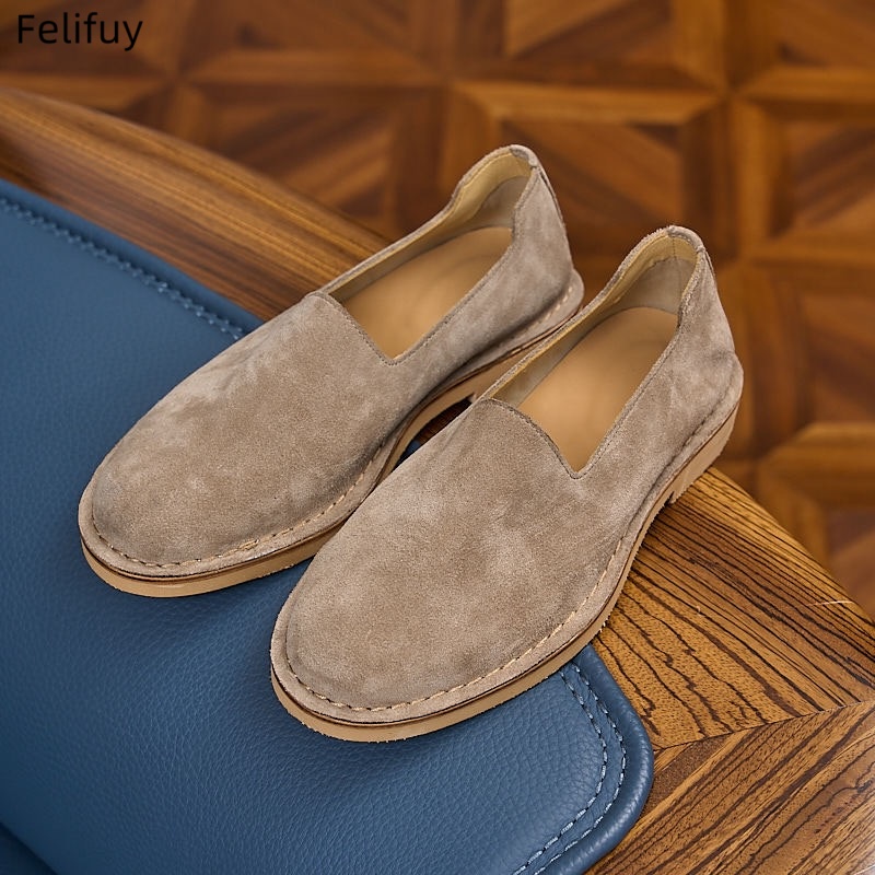 Cow Suede Man Loafers Luxury G - Boat Shoe Leather review and price