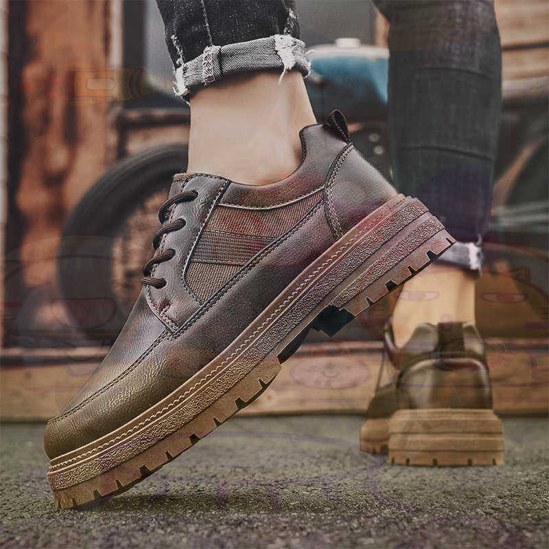 Dark Natural Leather Fashion T - Men'S Shoes Different Types review and price