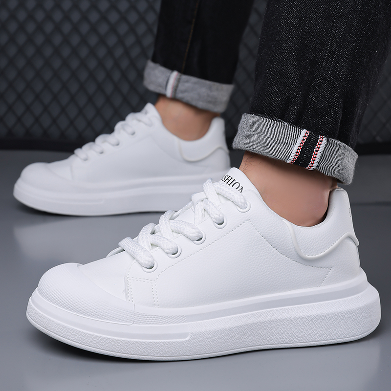 Men's White Leather Platform B - Boat Shoe Leather review and price
