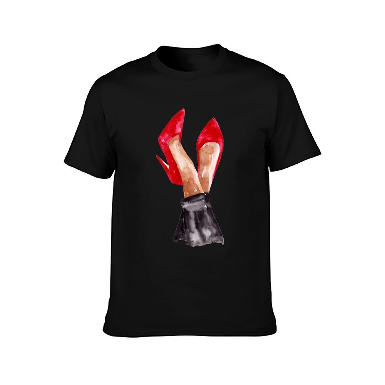 Red Stiletto Shoes Watercolor  - Men Shoes Illustration review and price