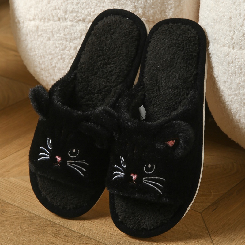 Cute Cat Plush Flip Flops For  - Men Shoes Size review and price