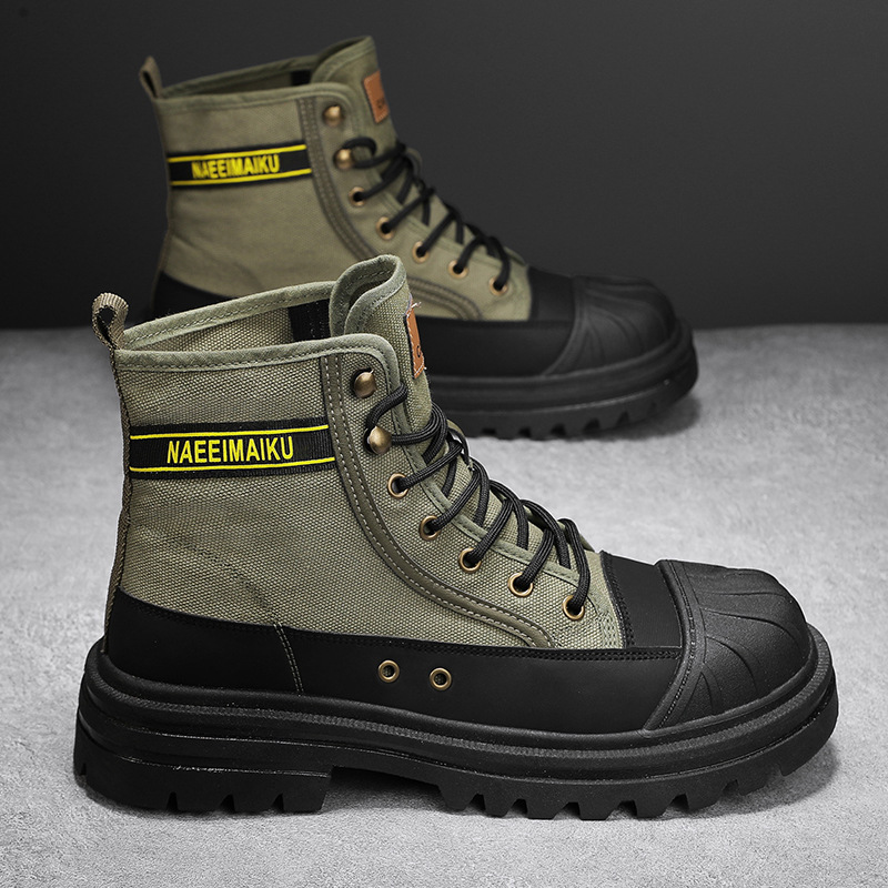 Mens Canvas Boots Fashion High - Men'S Shoes Low Top review and price