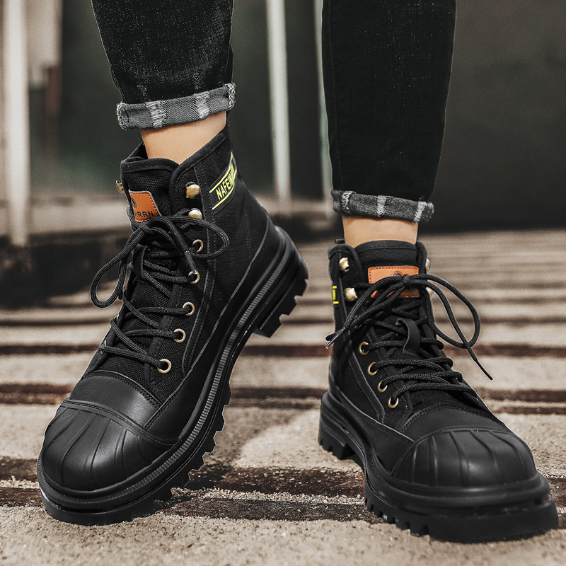 Mens Canvas Boots Fashion High - Men'S Shoes Low Top review and price