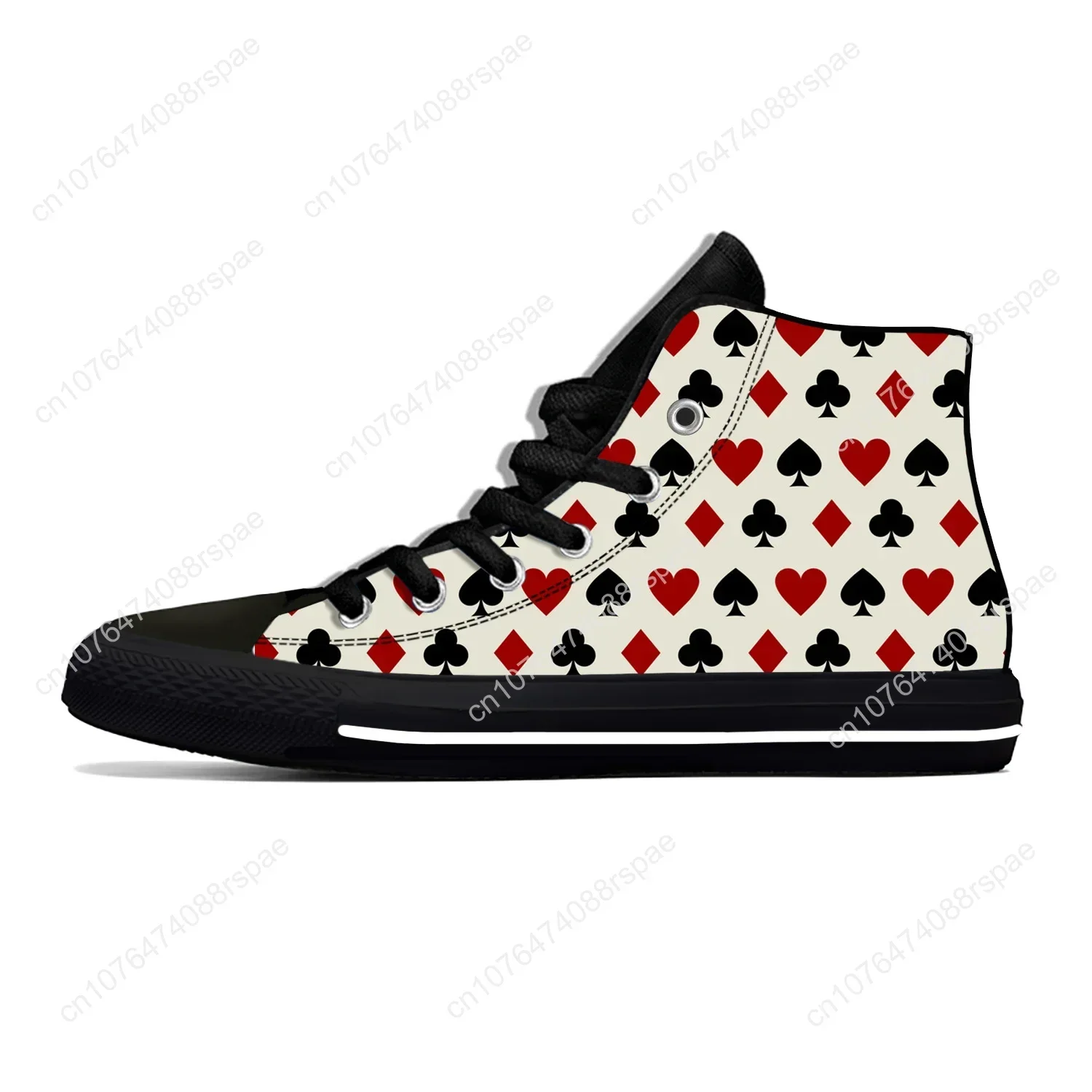 Summer Playing Card Symbol Pok - Canvas Sneaker High review and price
