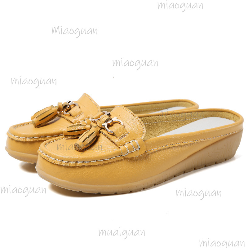 Leather Tassel Mule Loafers fo - Boat Shoe Leather review and price