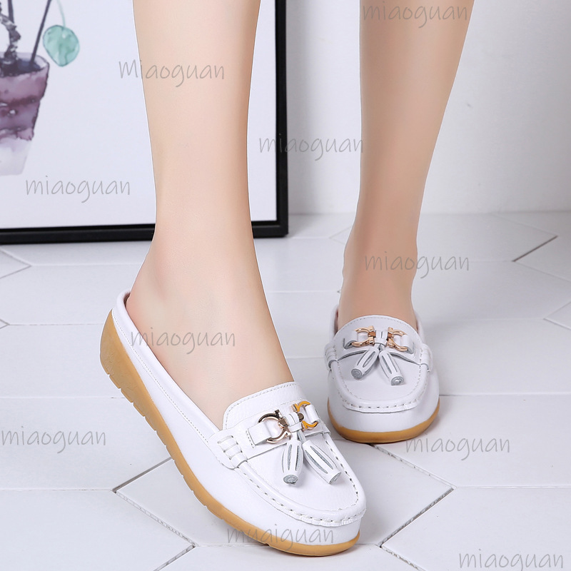 Leather Tassel Mule Loafers fo - Boat Shoe Leather review and price