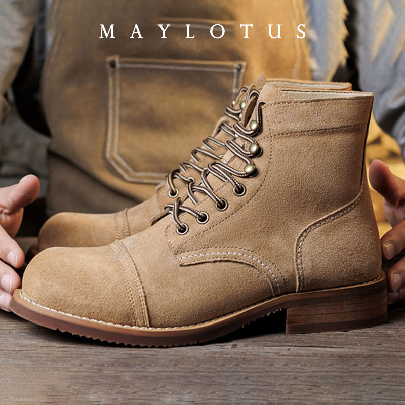 Suede Boot Goodyear-Welted Mot - Men Shoes Type review and price
