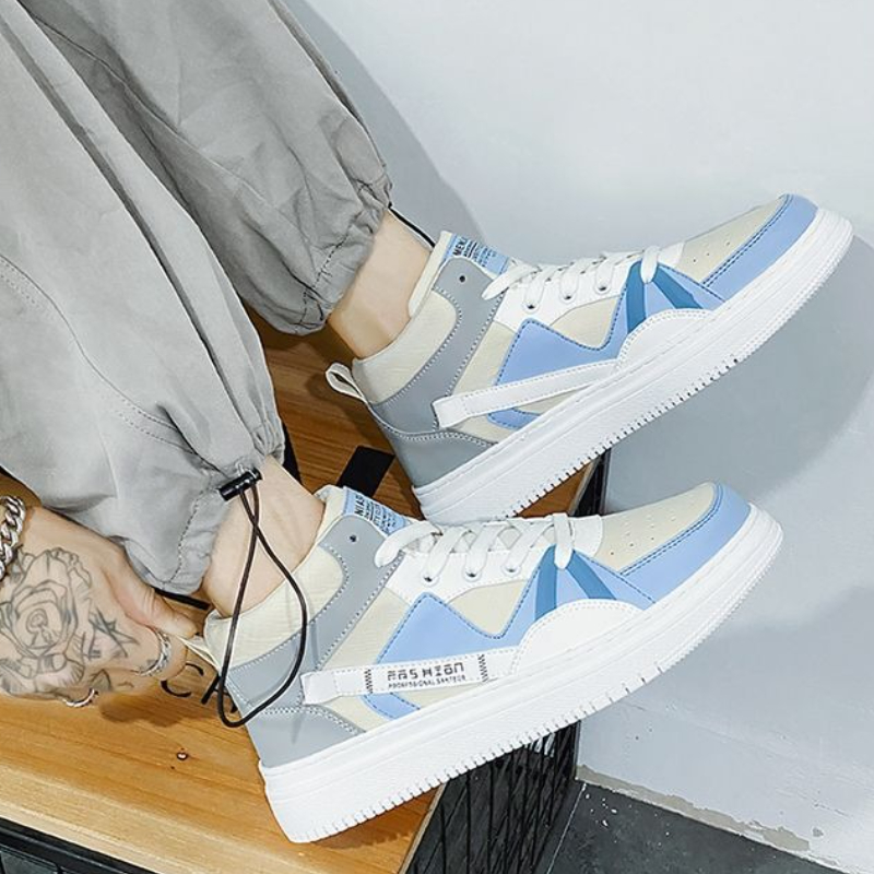 Men‘s Thick Sole White High To - Canvas Sneaker High review and price